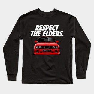 BMW E30 - Respect The Elders Long Sleeve T-Shirt